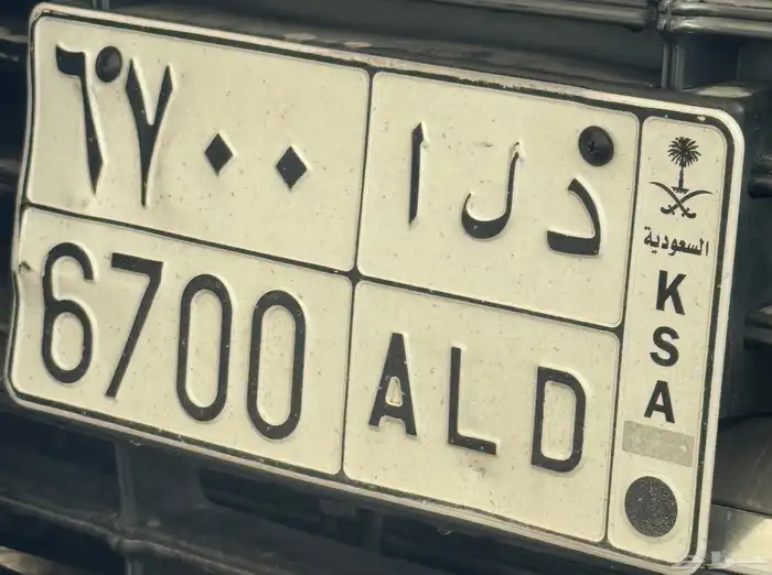 لوحه مميزة د ل ا 6700 ( اسم دلال ) 0