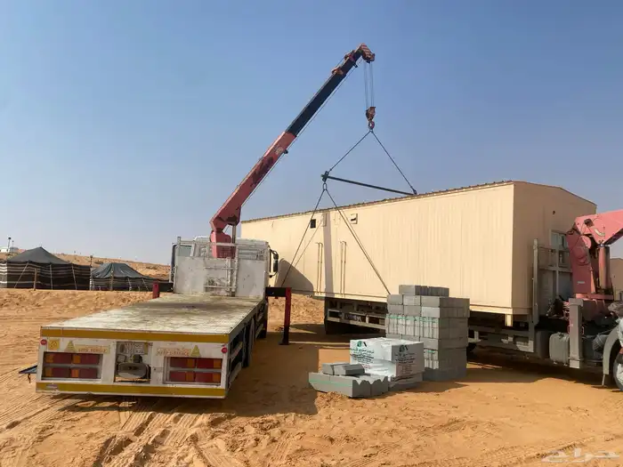 سطحه كرين بوم تراك ونش رافعه لنقل البركسات دبل 2