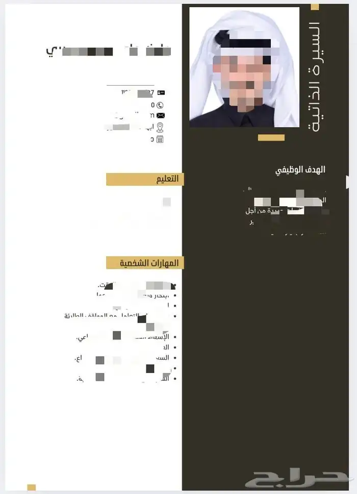 تصميم كانفا  عمل سيرة ذاتيه  CV سي في 2