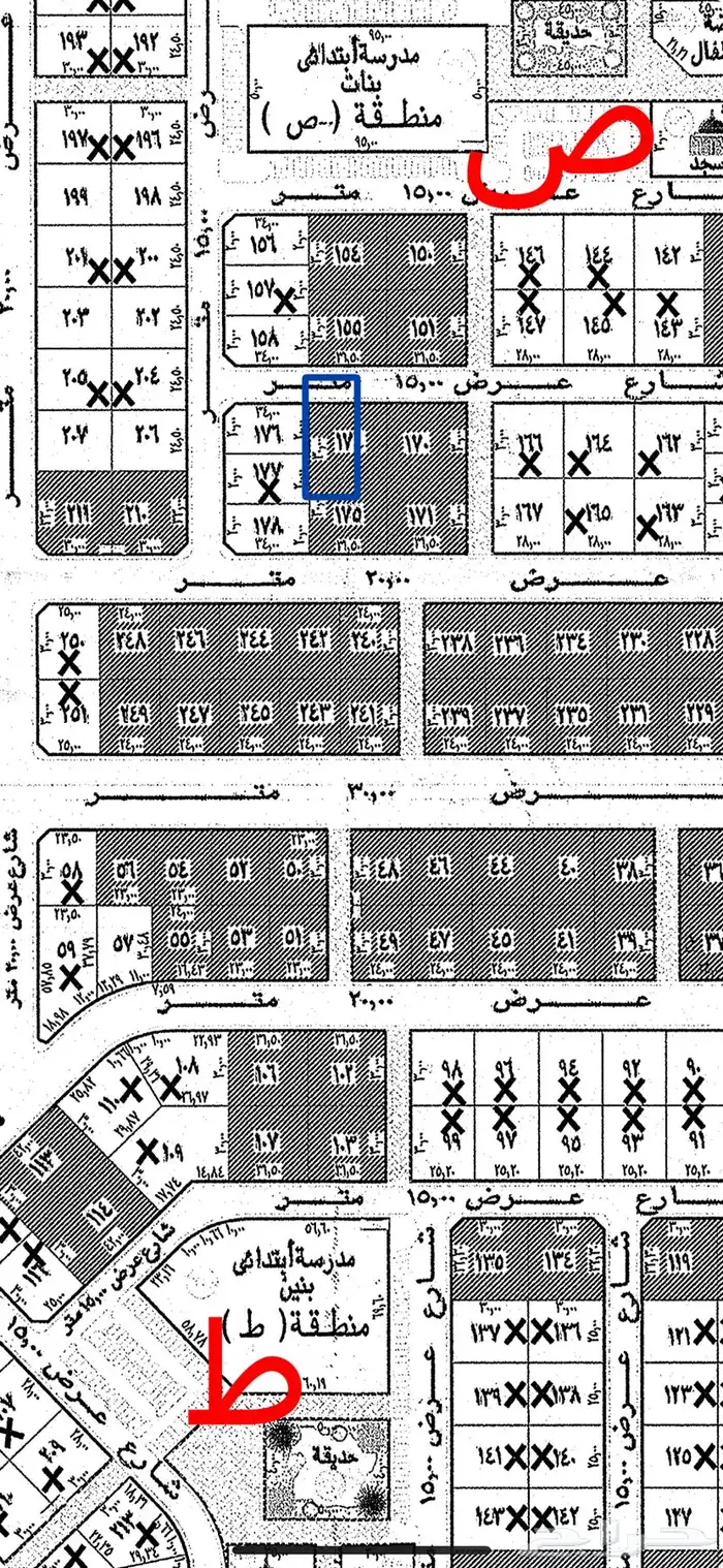 للبيع نص ارض مساحة كبيره بالورود الغربي الهفوف 0