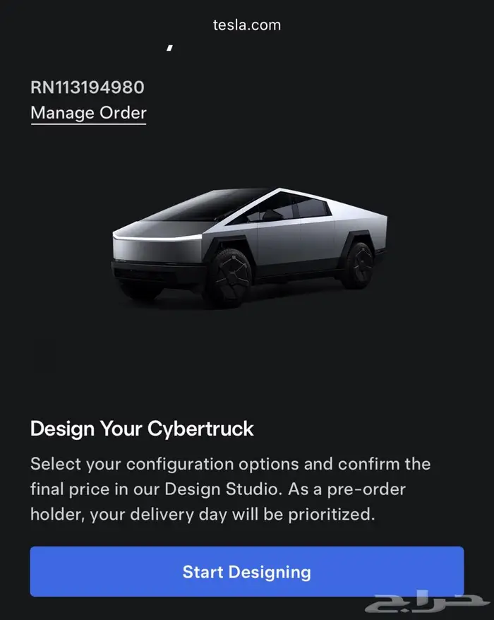 حجز تسلا سايبرترك مباشرة من الشركة 0