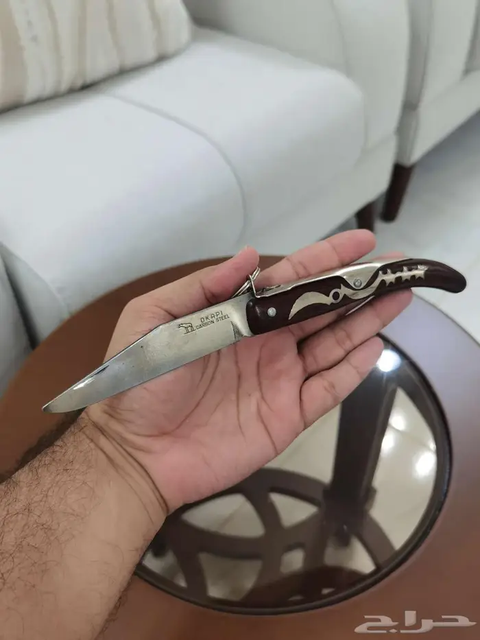 سكين اوكابي كربون استيل قديم جدا  بوضع المصنع لم تستخدم 9