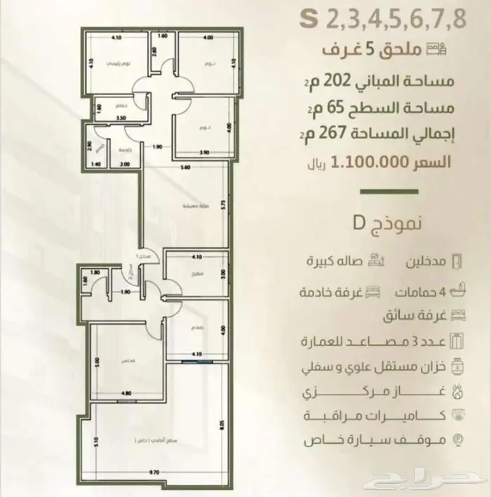 شقة روف مميزة جوار مول العرب 17