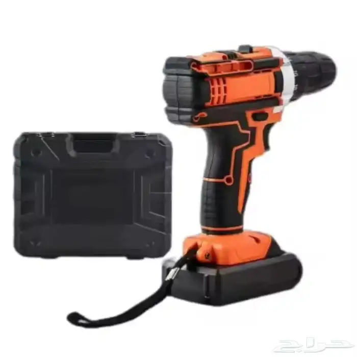 دريل كهربائي لاسلكي بطاريتين مع شنطة عدة متنوعة 1