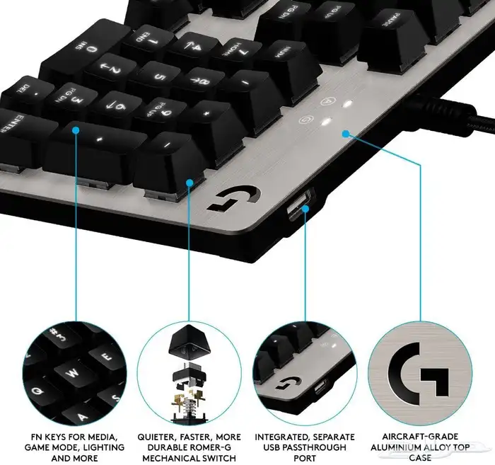 كيبورد ميكانيكي من لوجيتك Logitech Mechanical Keyboard G413 3