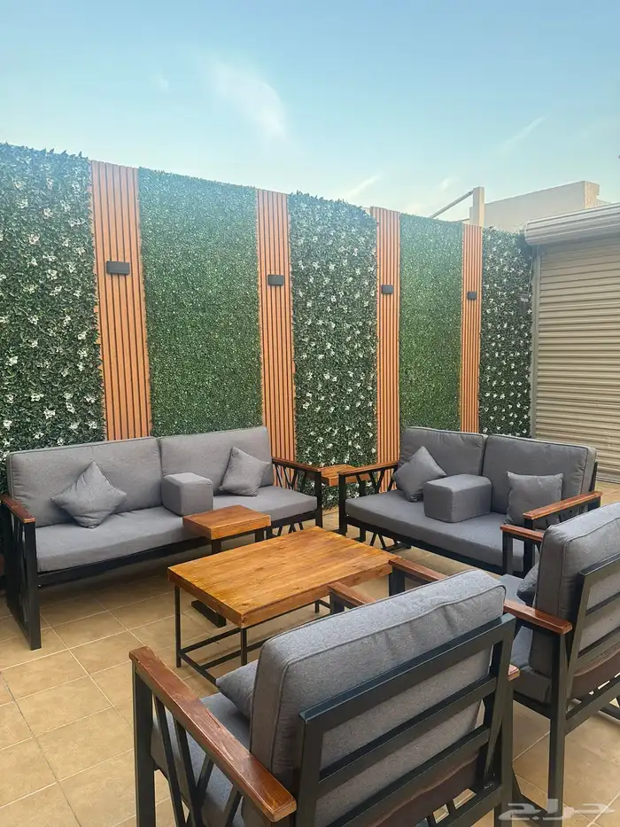 جلسات خارجية خشب وحديد 11