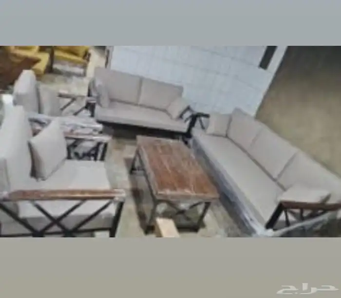 جلسات خارجية خشب وحديد 8