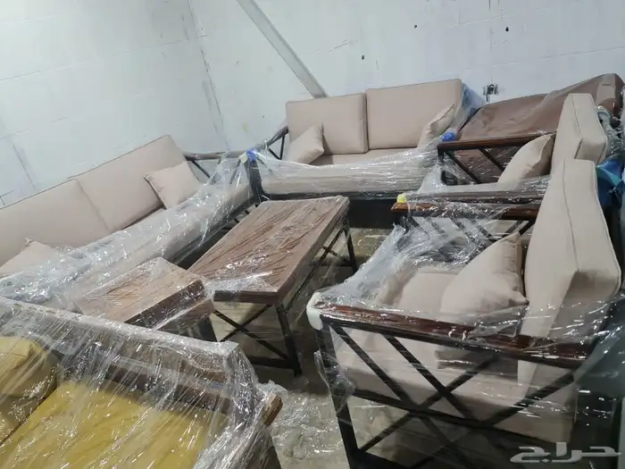 جلسات خارجية خشب وحديد 0