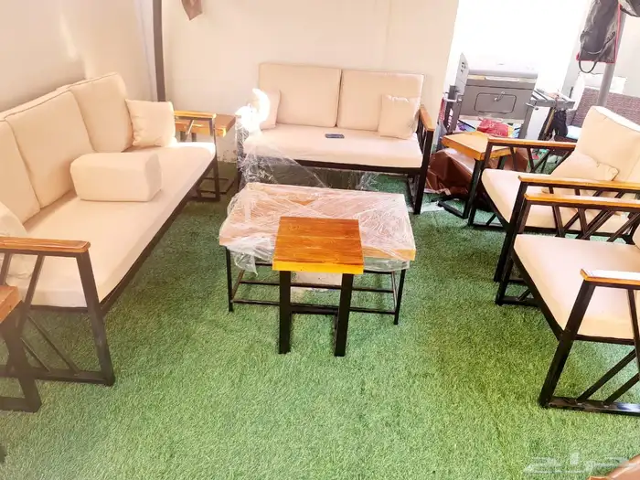 جلسات خارجية خشب وحديد 12