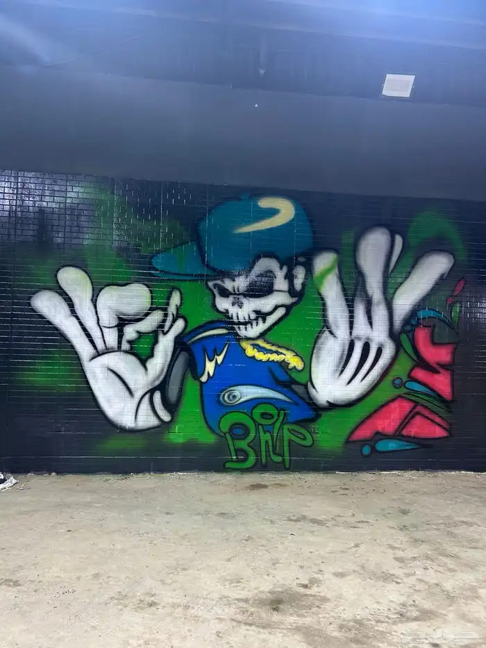 رسام جرافيتي رسم مغسله سيارات 2