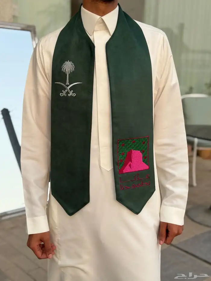 وشاحات شالات هدايا اليوم الوطني تطريز طباعة تصنيع خاص بنا 5