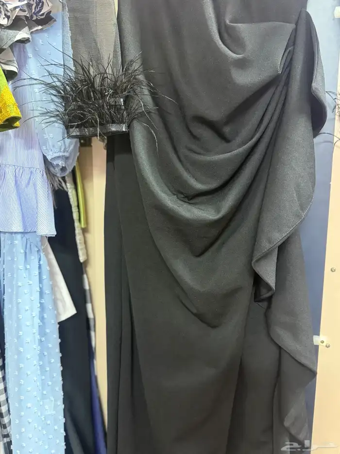 فستان لون اسود ناعم موديل جديد 1