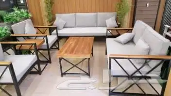 جلسات خارجية خشب وحديد 1