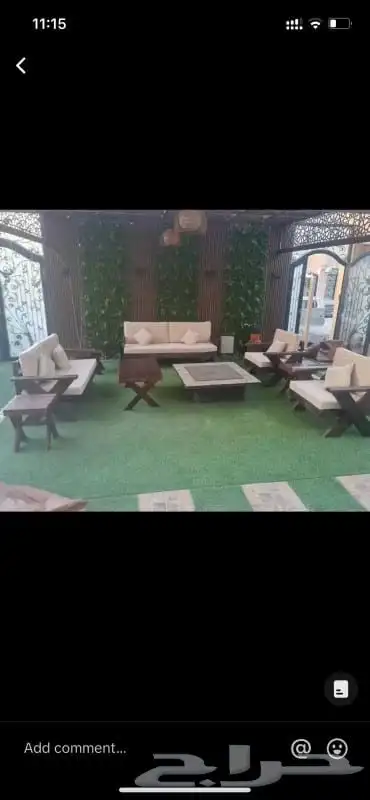 جلسات خارجية خشب وحديد 6