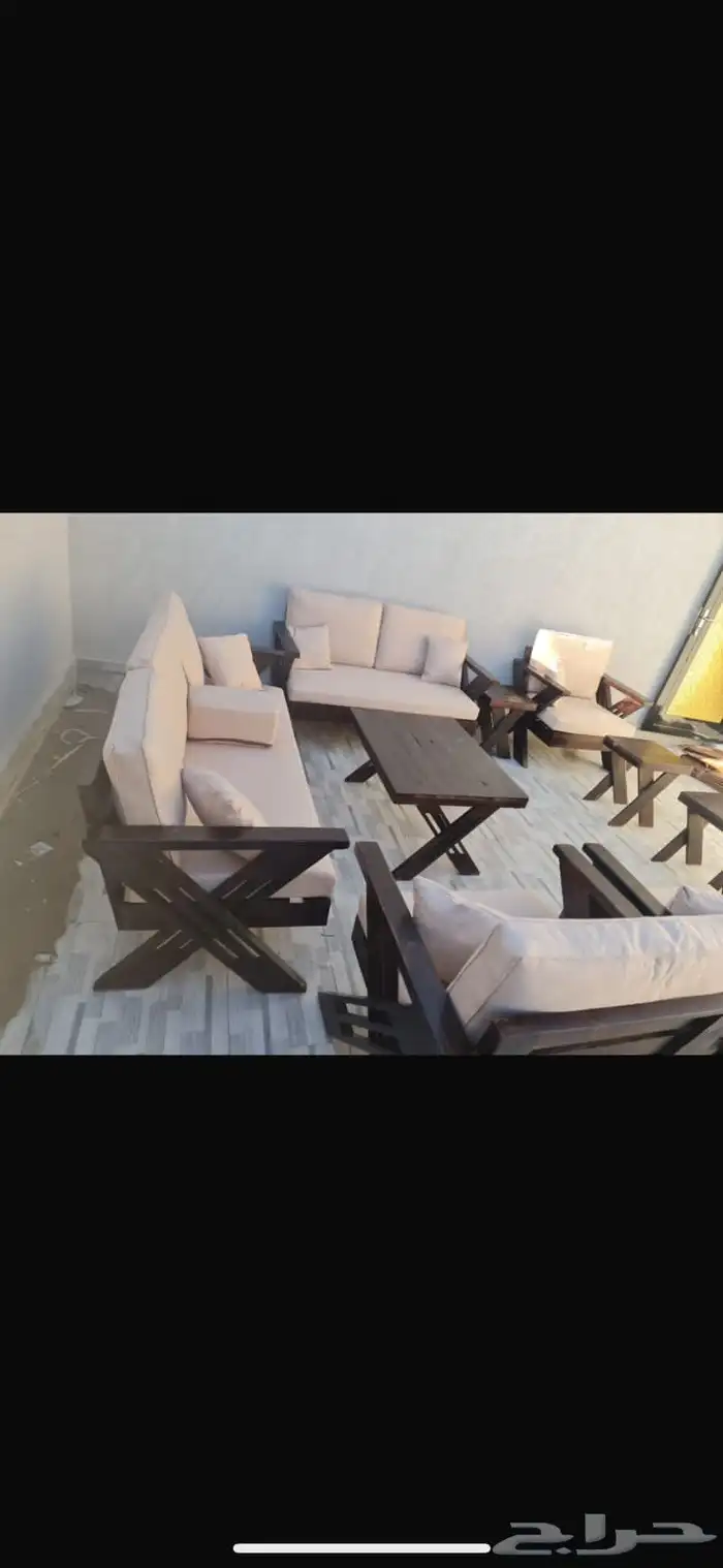 جلسات خارجية خشب وحديد 14