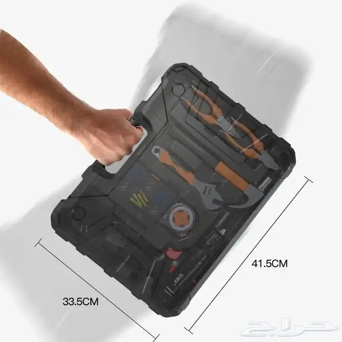 دريل كهربائي لاسلكي بطاريتين مع شنطة عدة متنوعة 2