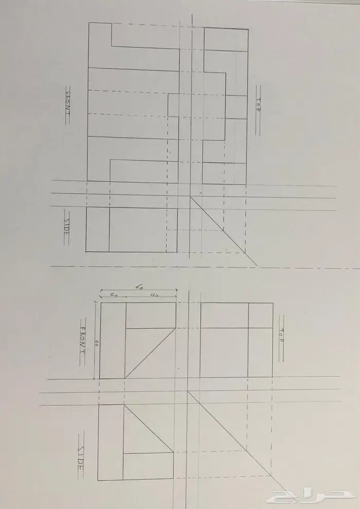 رسم هندسي دراونق لكلية الجبيل بالجبيل الصناعية 5
