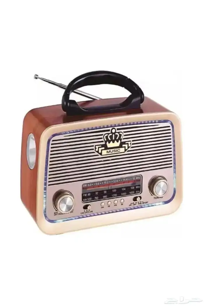 راديو محمول Fm - AM - Sw- بلوتوث بطاقة صوت Tf قرص فلاش USB 0