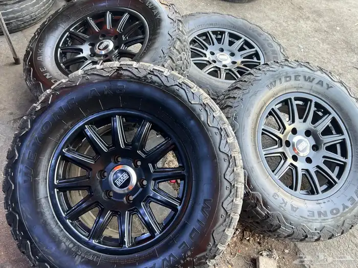 جنوط برايد مقاس 17 مع كفرات ودواي نص حجري مقاس 275 70 17 1