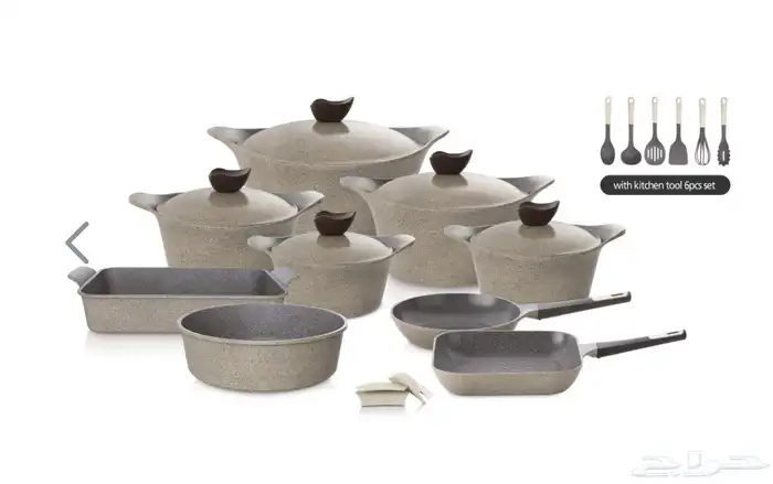 اطقم نيوفلام كوري جرانيت اكستريما وايني 14قطعه و20قطعه جديد 2