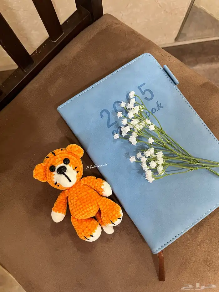 كروشيه نمر باللون البرتقالي - توزيعات - ميدالية -هدايا 2