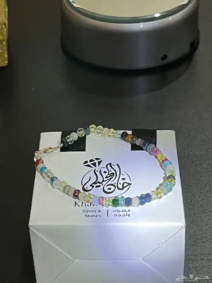أحجار كريمة طبيعي وفضه إيطالي عيار 925 وسبح احجار كريمه 58