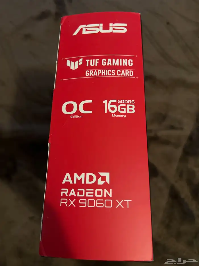 كرت شاشة اسود Asus 9060 xt 16gb جديد 1