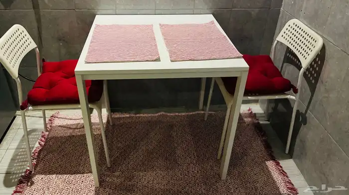 طاولة طعام مع كراسي من ايكيا- Dining table with chairs 1