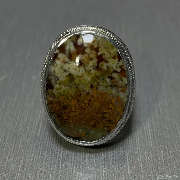 خاتم فضة بنقش كامل بحجر عقيق ((ورد الربيع )) 5