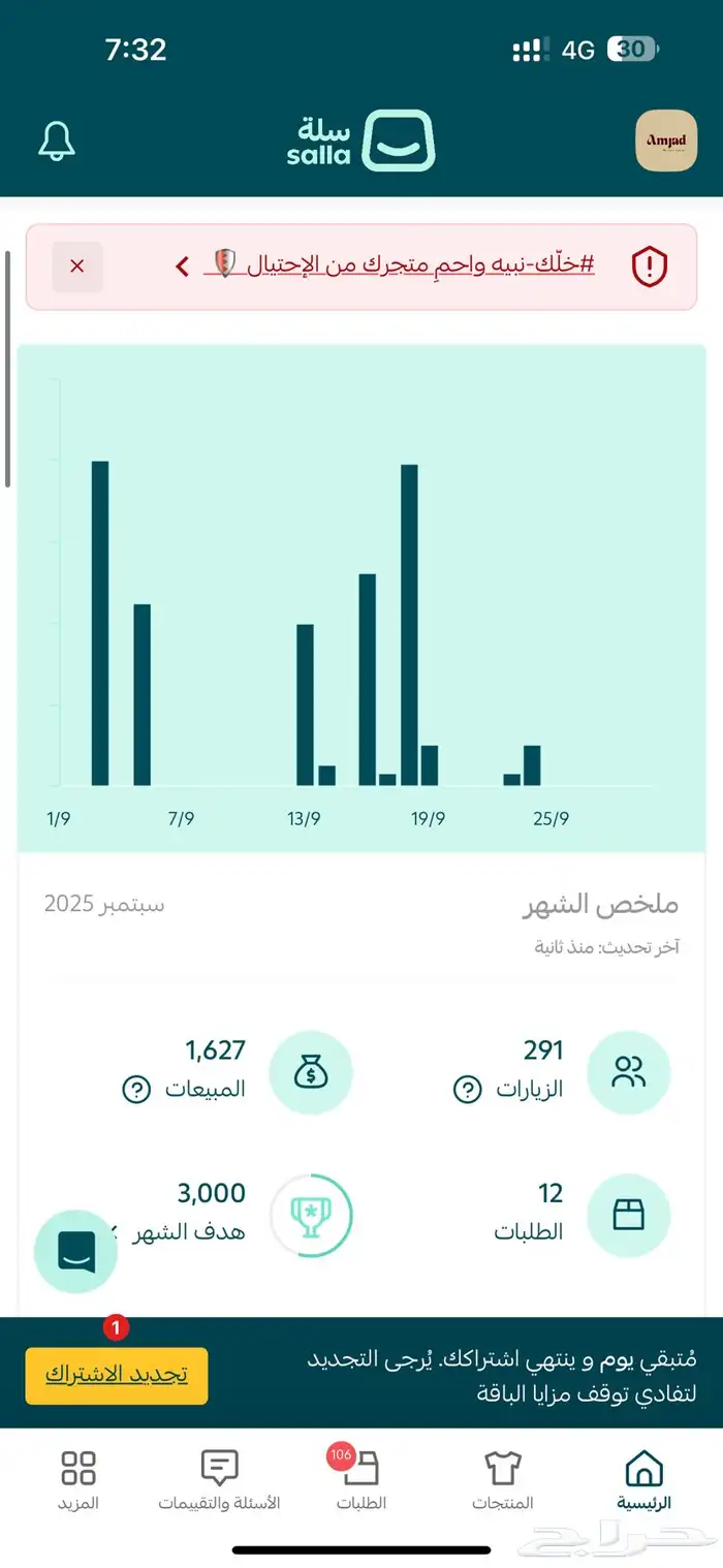 تصميم متجرك في سلة من الالف للياء 0