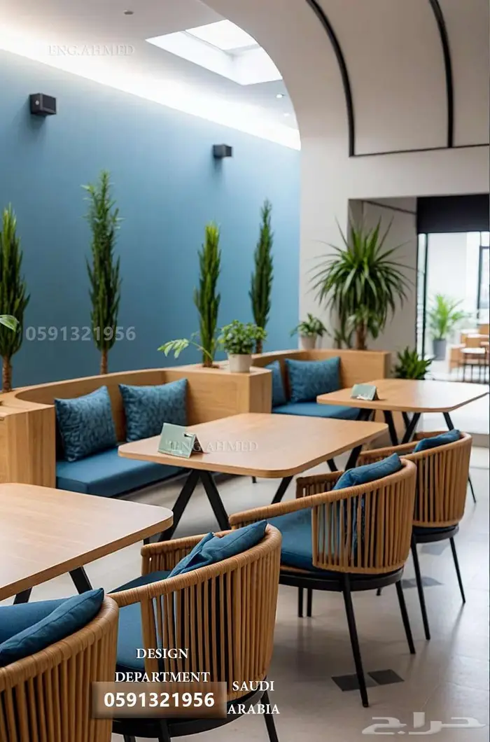 كافيه سحابي تصميم سبا - بوثات صالون - محلات تصميم داخلي مطعم 23