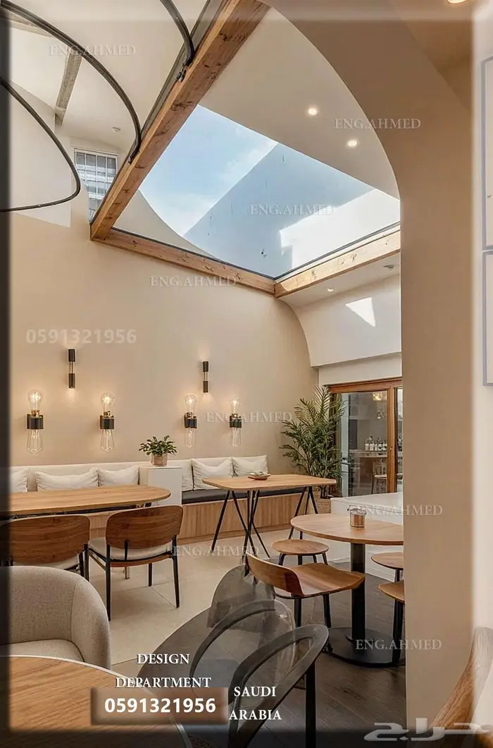 كافيه سحابي تصميم سبا - بوثات صالون - محلات تصميم داخلي مطعم 24