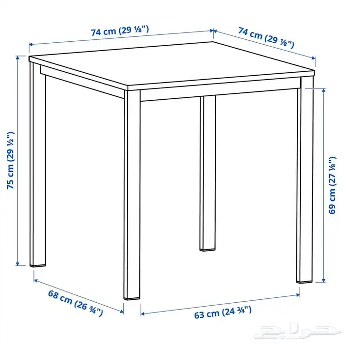 طاولة طعام مع كراسي من ايكيا- Dining table with chairs 3
