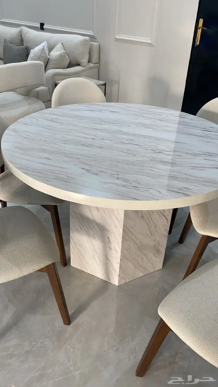طاولة طعام 6 كراسي جديدة 0