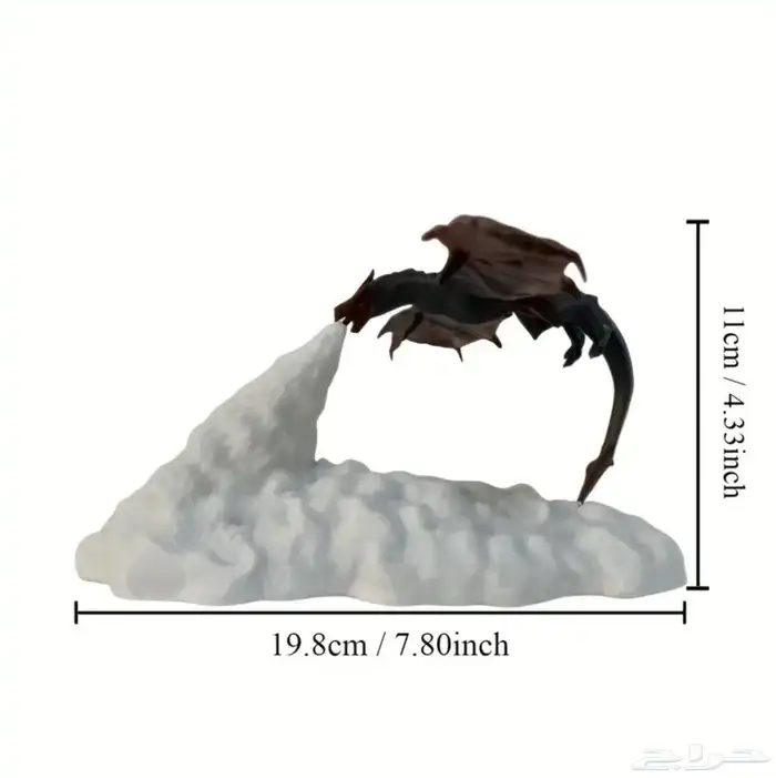 مجسم تنين ينفث النار مضيء 3