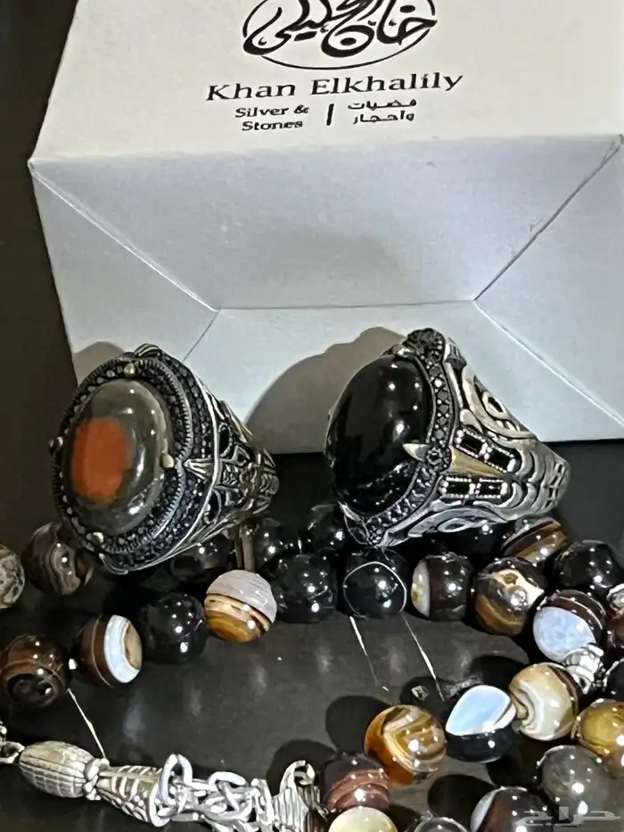 أحجار كريمه طبيعي وفضه إيطالي عيار 925 66