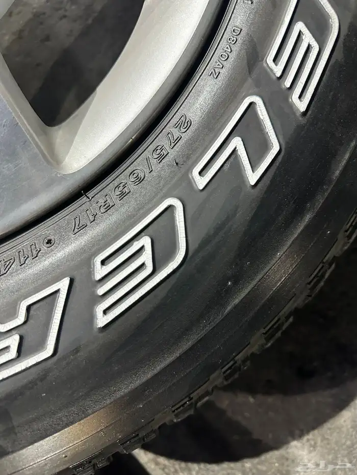 جنوط نيسان فتك اصلي وكاله  مع كفرات بريجستون 275.65.17 ت22 4