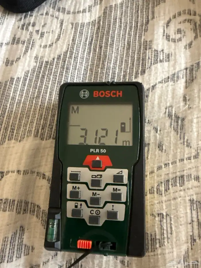 متر ليزر لاسلكي يقيس إلى (50) متر بالأشعة الحمراء الليزر 7