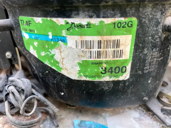 كومبرسر ثلاجه صغيره كهرباء 110   ظهرة لبن 2