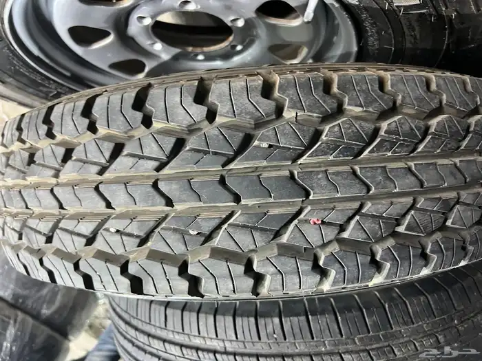 جنوط نيسان فتك حديد مقاس 16 مع كفرات اخو الجديد 22