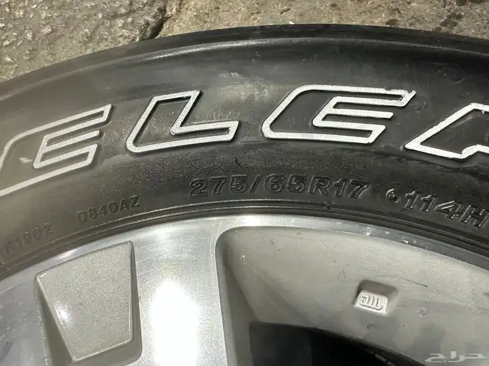 جنوط نيسان فتك اصلي وكاله  مع كفرات بريجستون 275.65.17 ت22 22