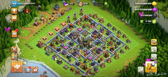 قريه كلاش clash of clans معاها 17411 جوهره 1