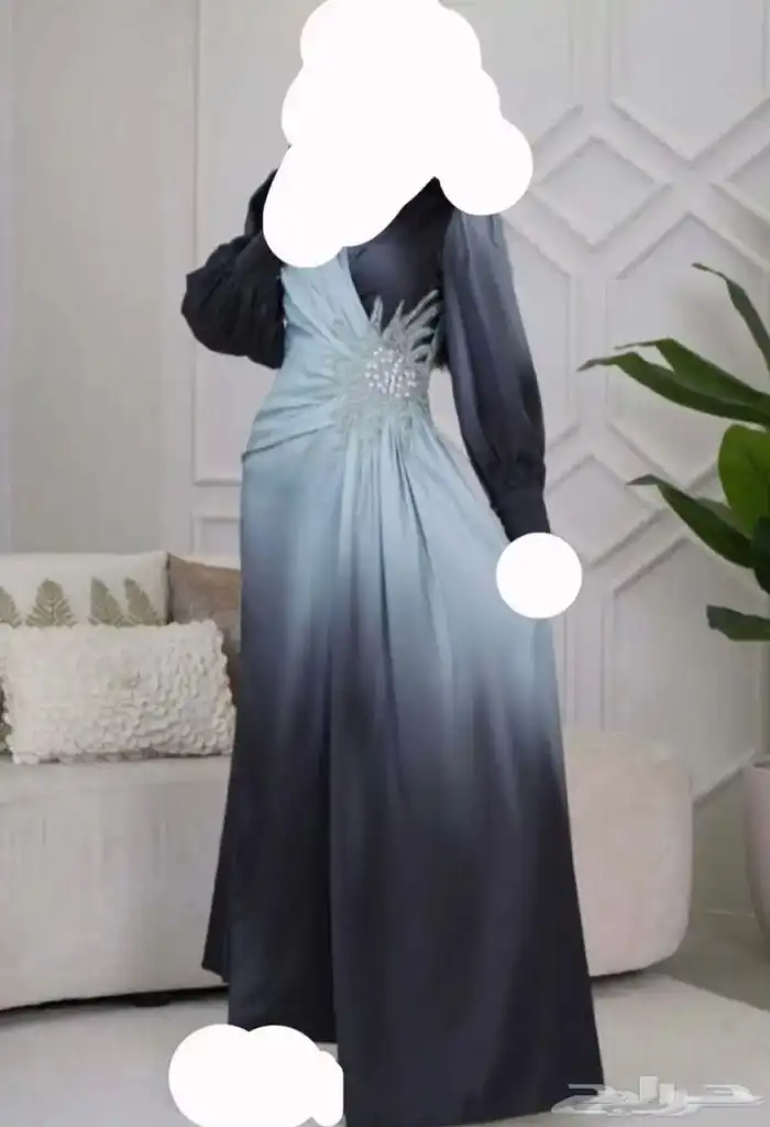 فستان ساتان جديد ب 100 ريال 0