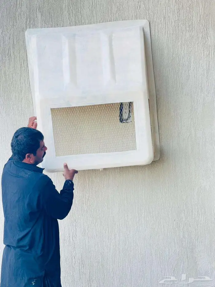 تركيب غطاء مكيف شباك شبك مكيف صندوق 5