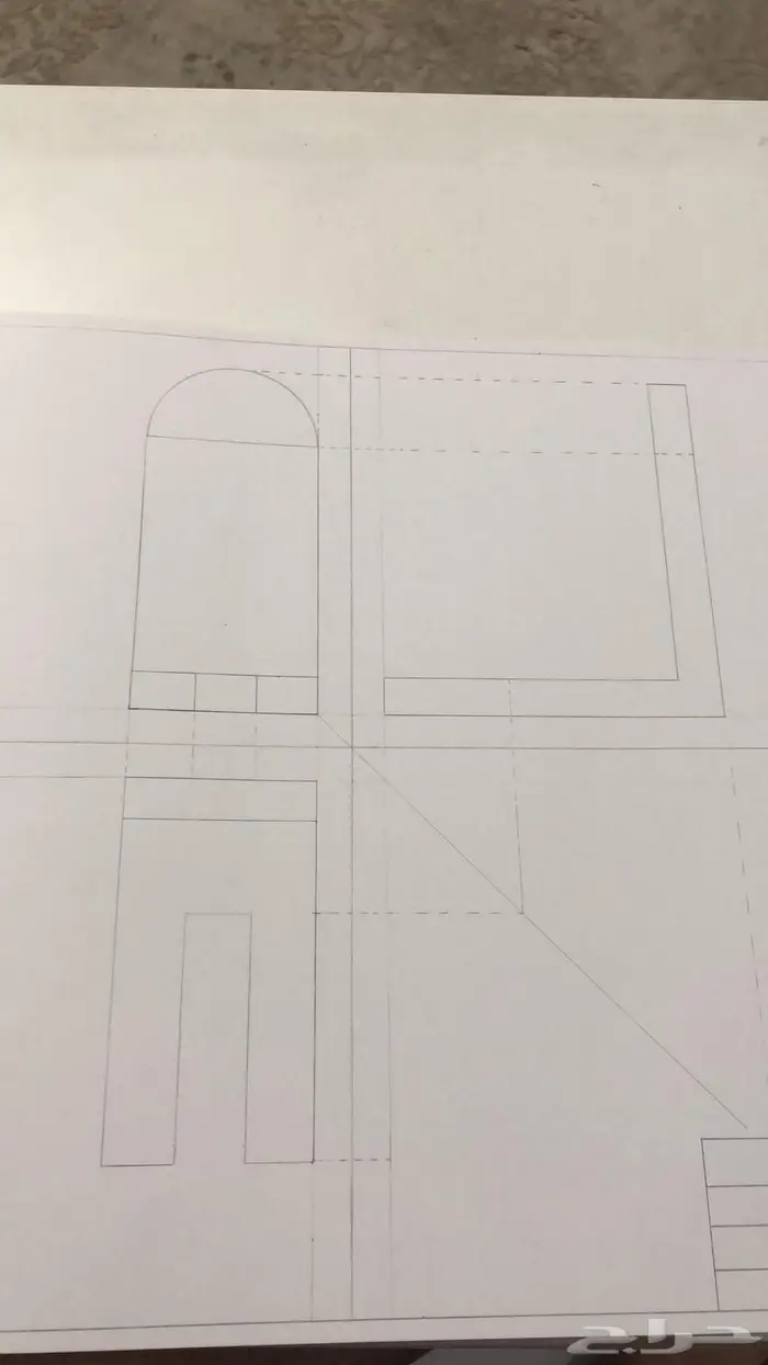 رسم هندسي لكلية الجبيل والمعهد التقني بالجبيل الصناعية 7