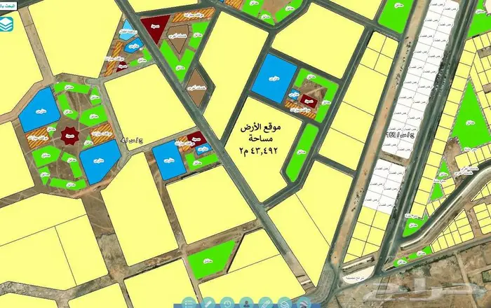 أرض خام للبيع حي الفروسية جدة 43.492 متر مسورة بالكامل 0