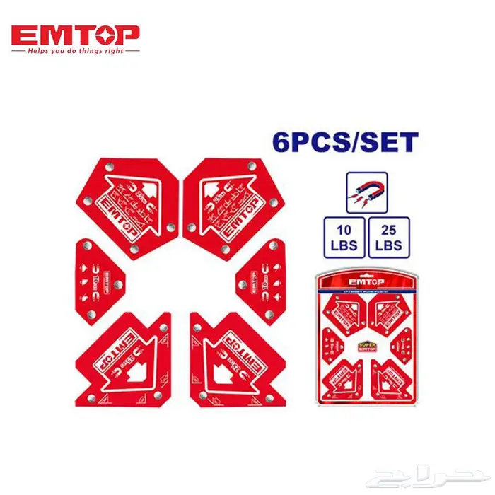 زوايا لحام مغناطيسية EMTOP   تثبيت دقيق  6 قطع 1
