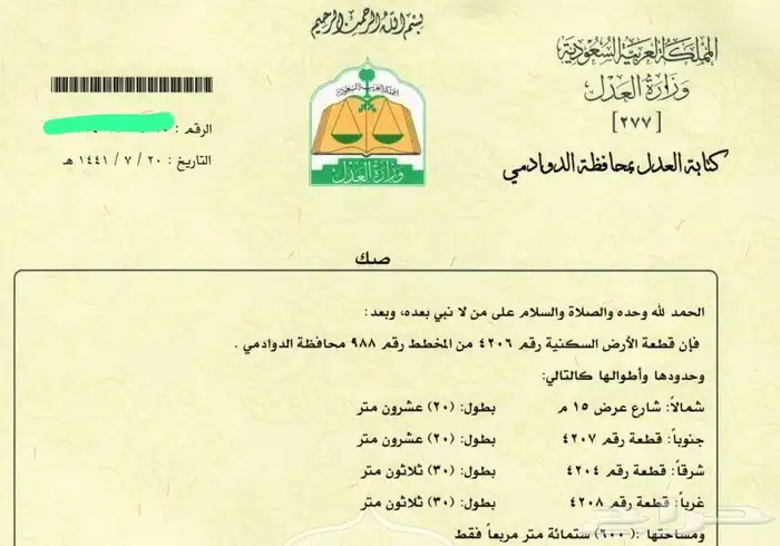 أرضين بالدوادمي حي العليا للبيع 1