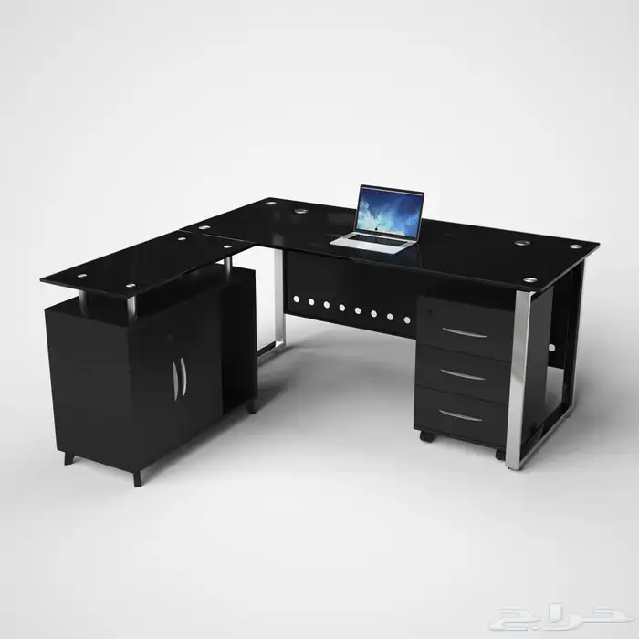 مكتب مودرن زجاج ( 140-160 - 180سم ). 3