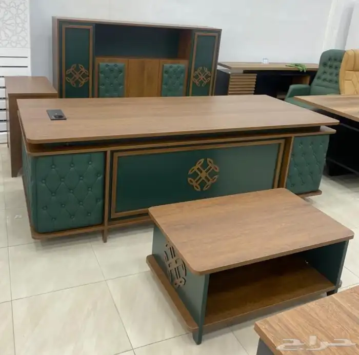 اثاث مكتبي إدارية مودرن فخم وكراسي ودولاب ملفات جديده 3